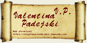 Valentina Padejski vizit kartica
